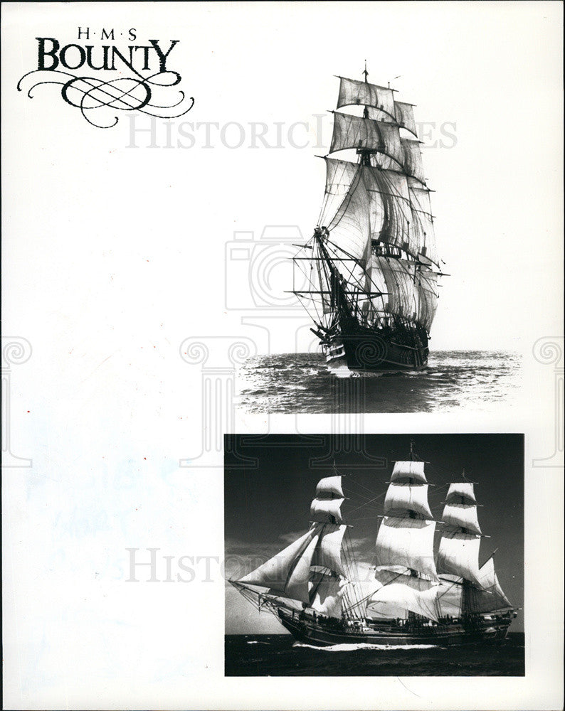 1989 Press Photo Replica of H.M.S. Bounty - Historic Images