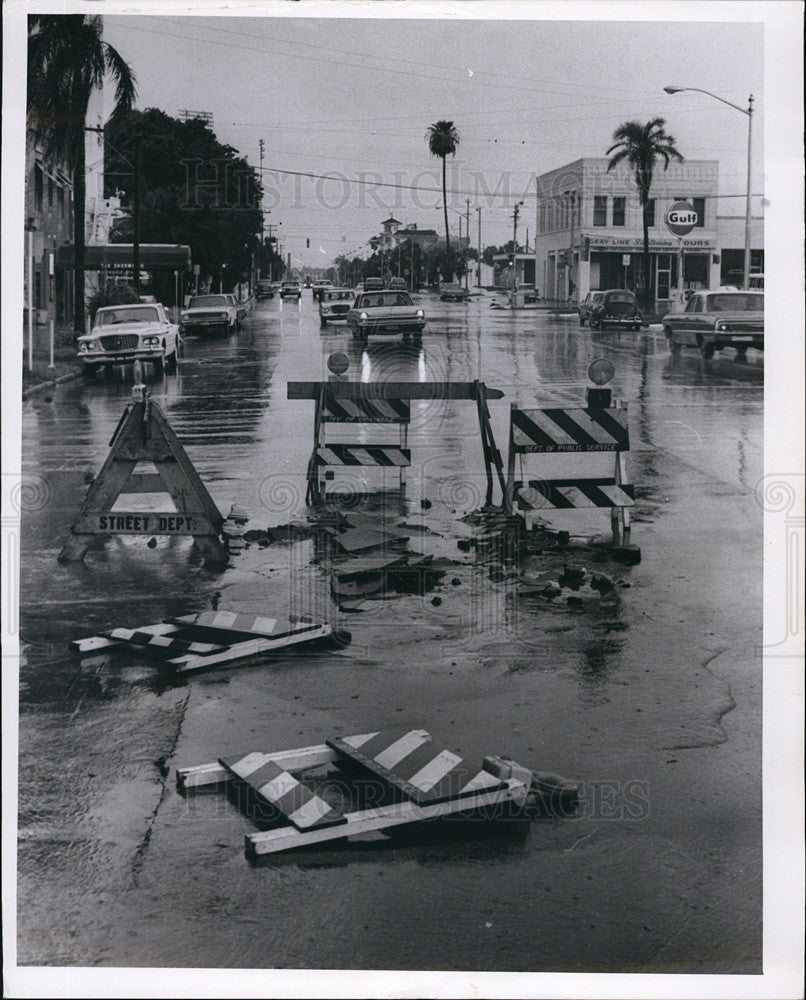 1966 Press Photo St. Pete Streets Paving and Repairs - Historic Images