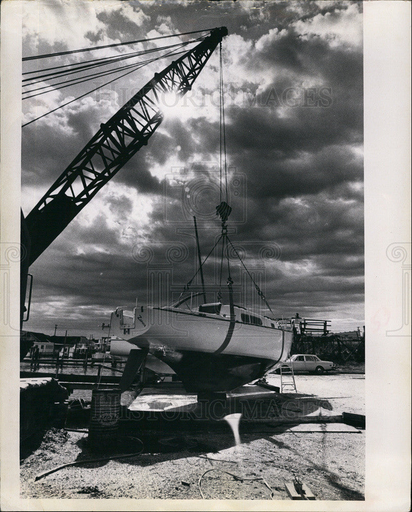 1969 Press Photo Bayboro Marina, Hurricane Alert - Historic Images