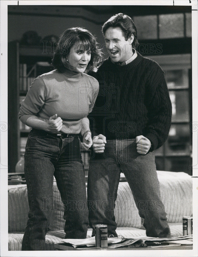 1990 Press Photo Robert Hays Actor Patricia Richardson Actress Doing It Again - Historic Images
