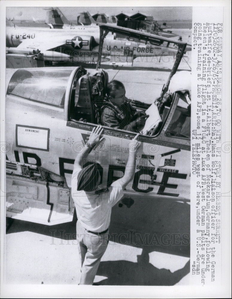 1965 Press Photo Major Hans Wolf Liaison Officer for German Luftwaffe - Historic Images