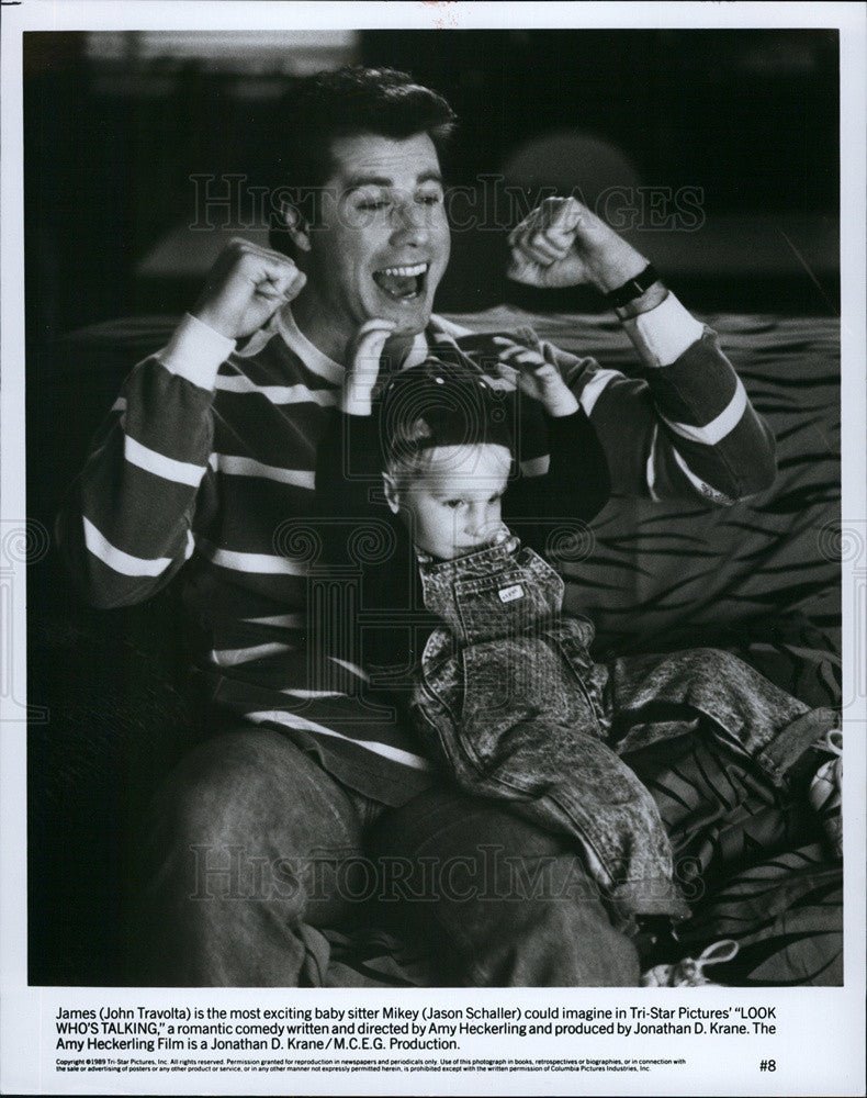 1989 Press Photo John Travolta Actor Jason Schaller Look Who&#39;s Talking Movie - Historic Images