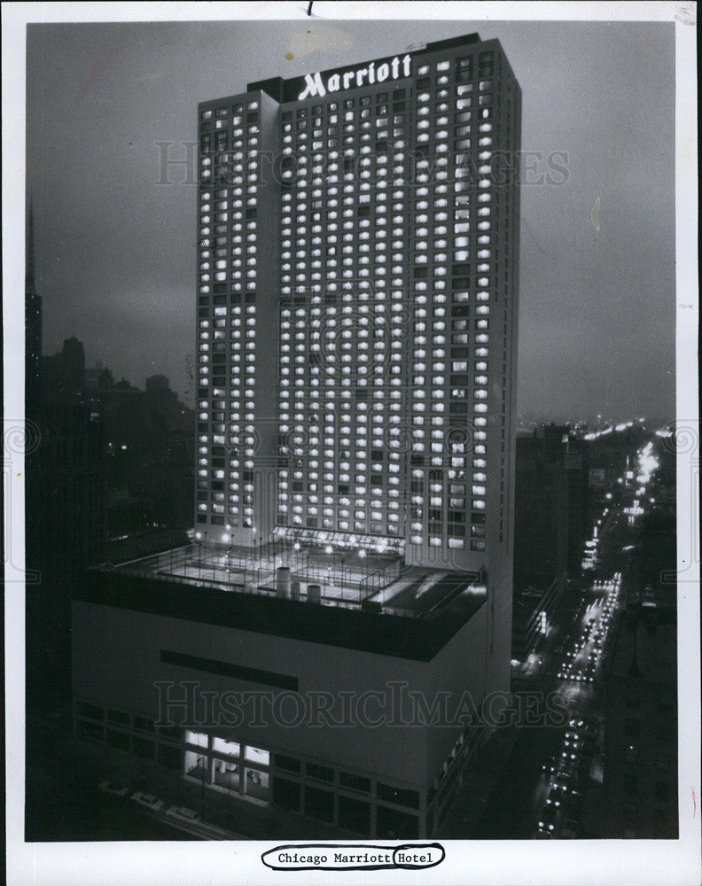 1987 Press Photo Chicago Marriott Hotel - Historic Images