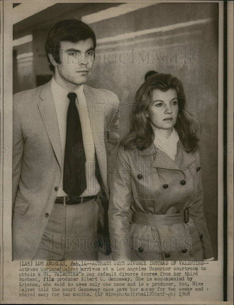 1968 Press Photo ActressCorinne Calvet divorced from producer Albert C. Gannaway - Historic Images