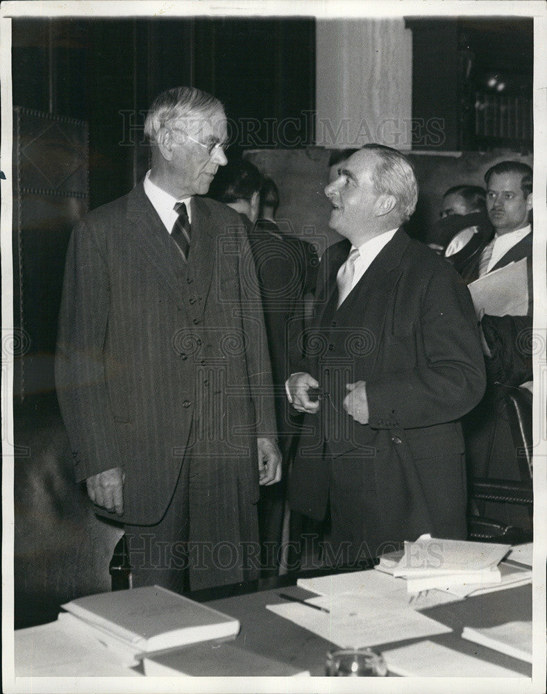 1932 Press Photo Ogden Mills in front of the finance committee - Historic Images