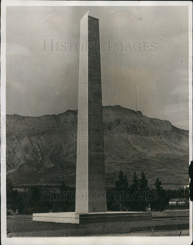 1931 Press Photo President Roosevelt Memorial at National Park in Montana - Historic Images