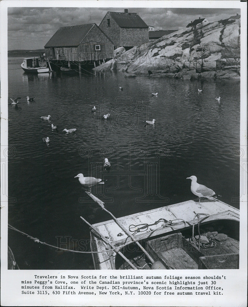 1973 Press Photo Peggy&#39;s Cove Scenic Highlights of Nova Scotia - Historic Images