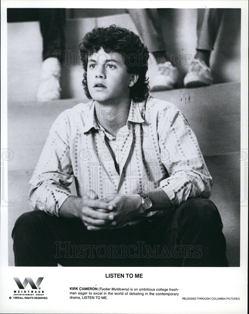 1989 Press Photo Kirk Cameron stars in &quot;Listen to Me&quot; - Historic Images