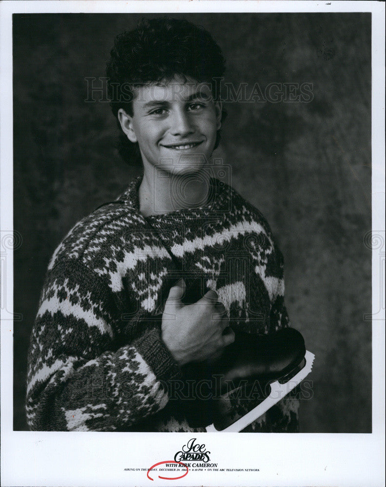 1989 Press Photo Kirk Cameron in Ice Capades - Historic Images