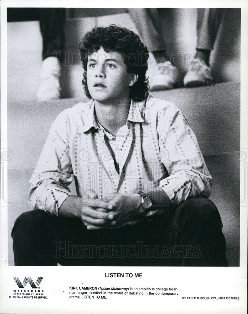 1989 Press Photo Kirk Cameron stars in &quot;Listen to Me&quot; - Historic Images