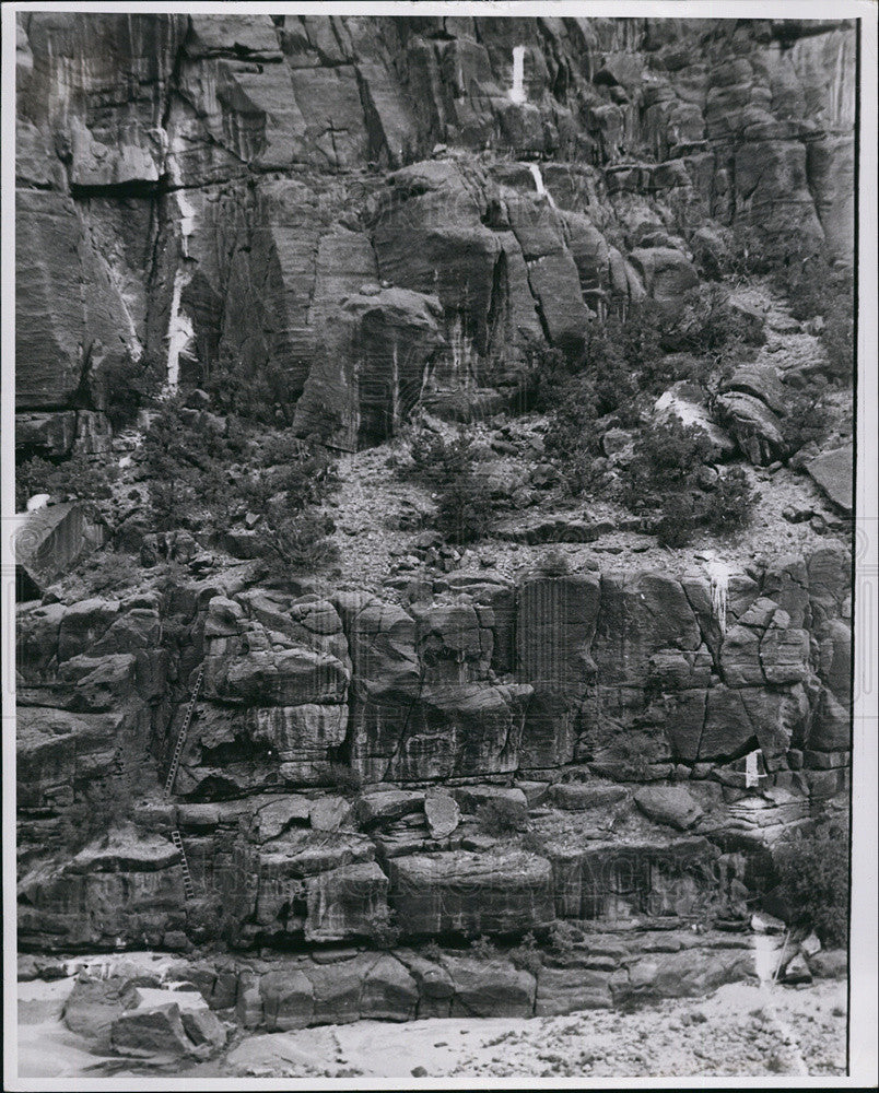 1954 Press Photo Scene from Echo Park dam - Historic Images