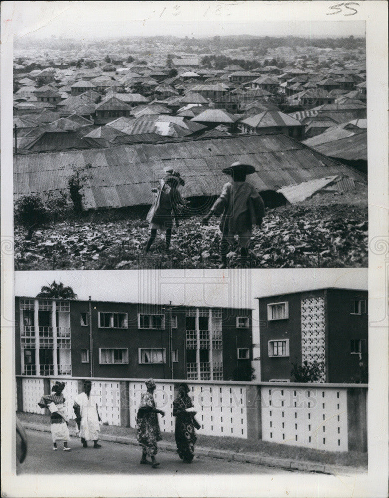 1963 Press Photo Refuse dump &amp; University College in Ibadan, Nigeria - Historic Images