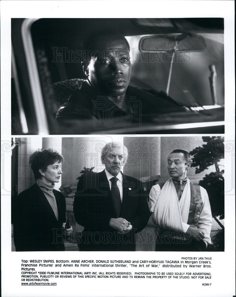 2000 Press Photo Actor Wesley Snipes, Anne Archer, Donald Sutherland - Historic Images