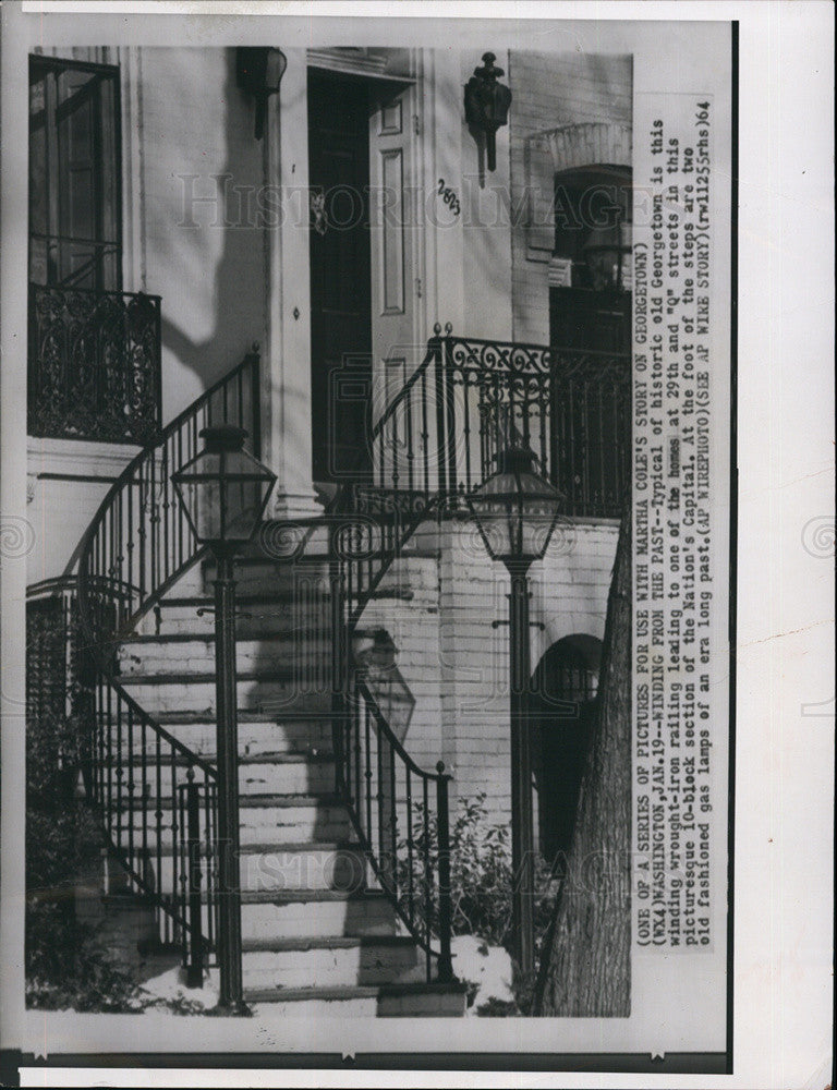 1964 Press Photo Architecture in Georgetown, Washington D.C. - Historic Images