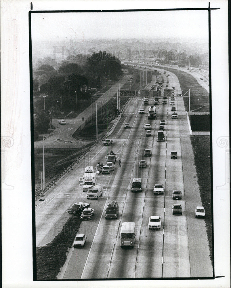 1985 Press Photo Aftermath of I-275 Accidents - Historic Images