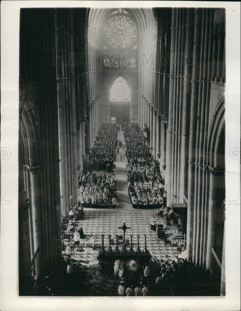 1937 Press Photo Restored Reims Cathedral - Historic Images