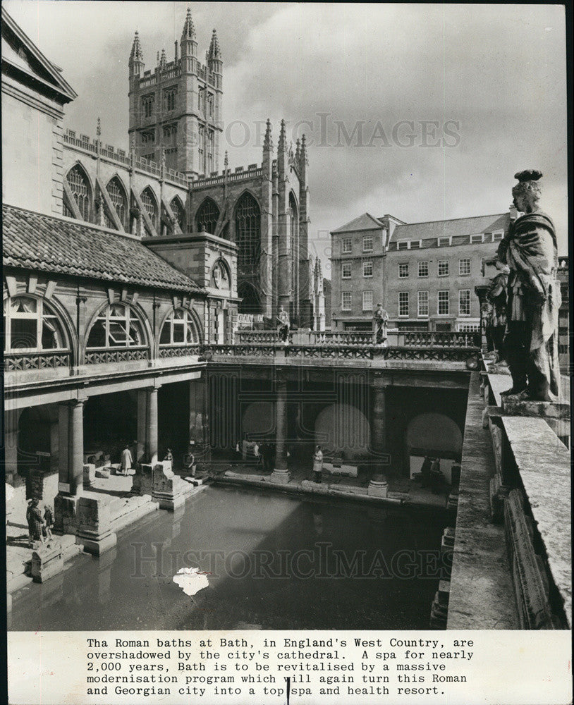 1984 Press Photo The Roman Baths at Bath Englands West Country - Historic Images