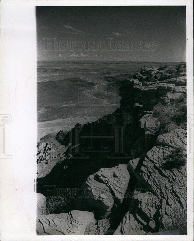 1970 Press Photo Montana Cliff View - Historic Images