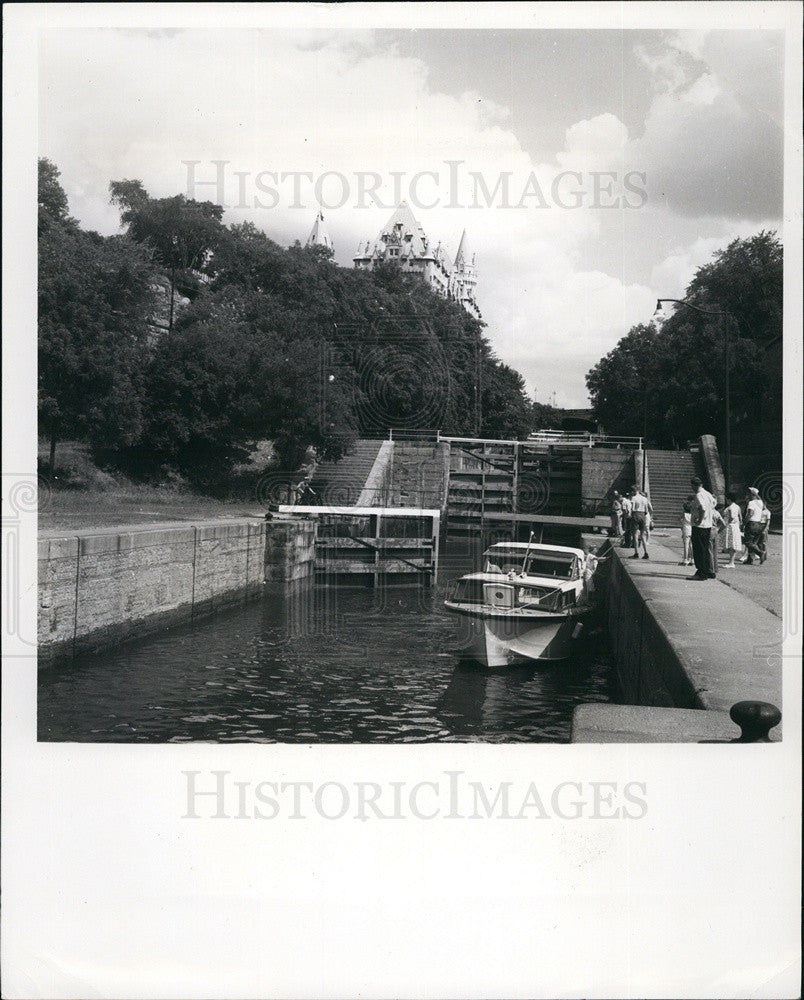 1965 Press Photo Rideau Canal in Ottawa Canada - Historic Images