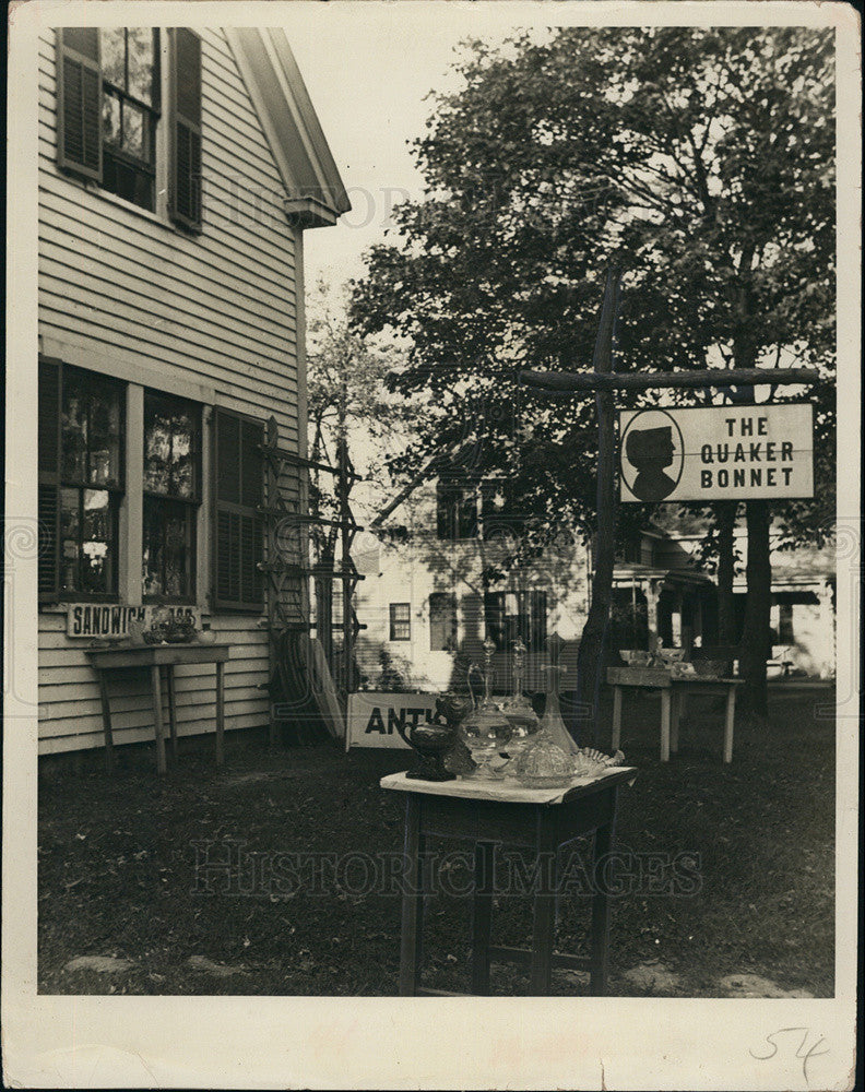 1952 Press Photo Antique Shop, Sandwich, Massachusetts - Historic Images