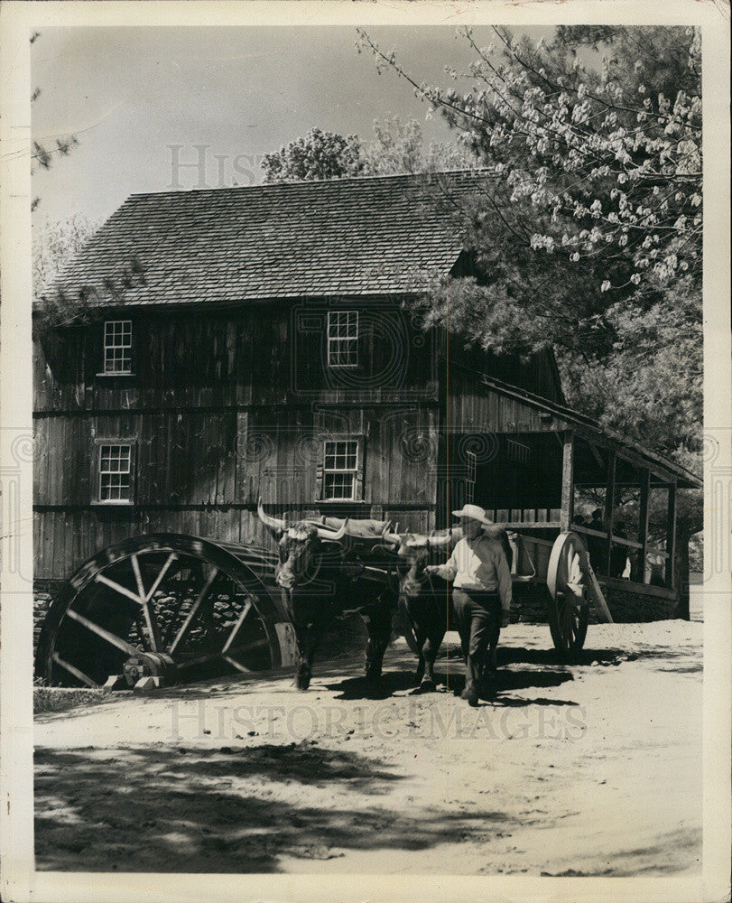 1964 Press Photo Wights Gristmill Old Sturbridge Village - Historic Images