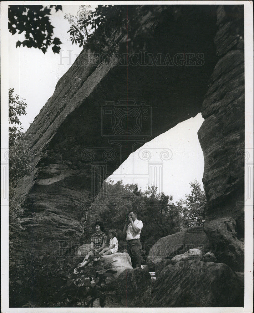 1969 Press Photo Natural Rock bridge in Kentucky State park - Historic Images