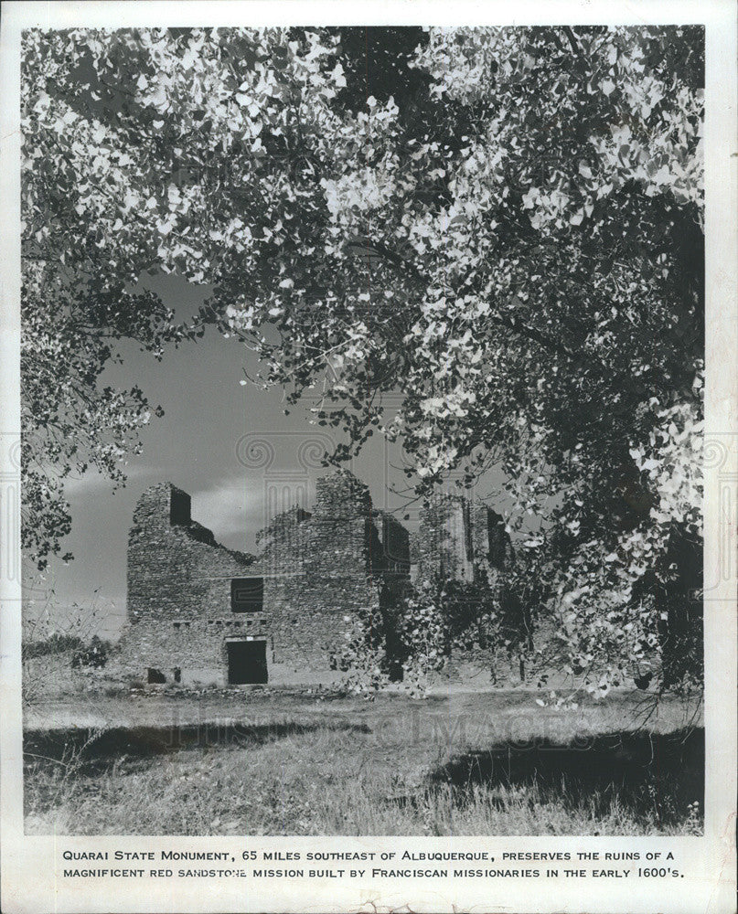 1972 Press Photo Quarai State Monument East of Alb Built By Missionaries in 1600 - Historic Images