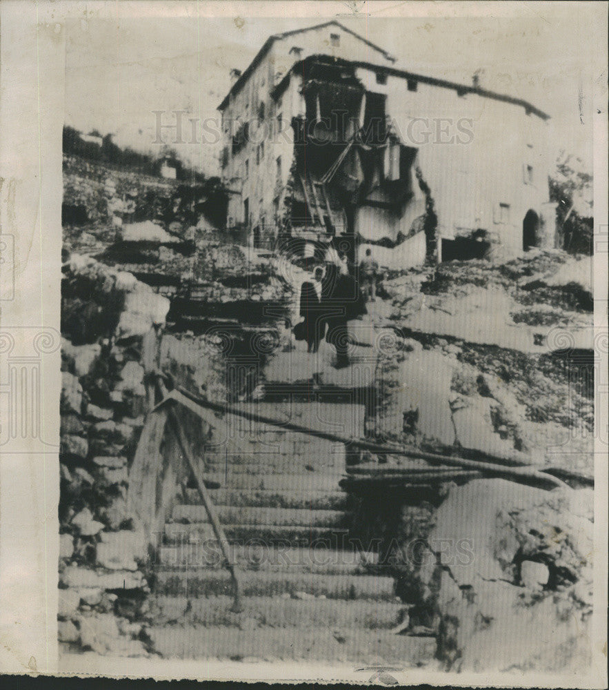 1963 Press Photo Aftermath of flood in Longarone&lt;Italy - Historic Images