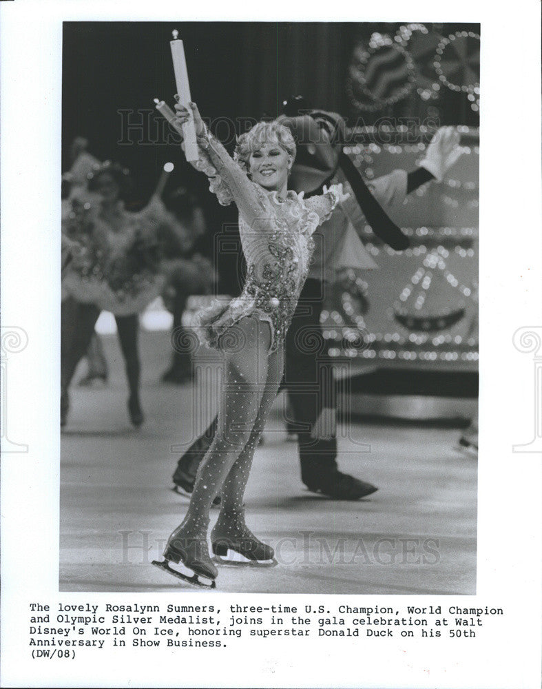 Press Photo Rosalynn Summers,figure skater,Disney&#39;s World On Ice - Historic Images