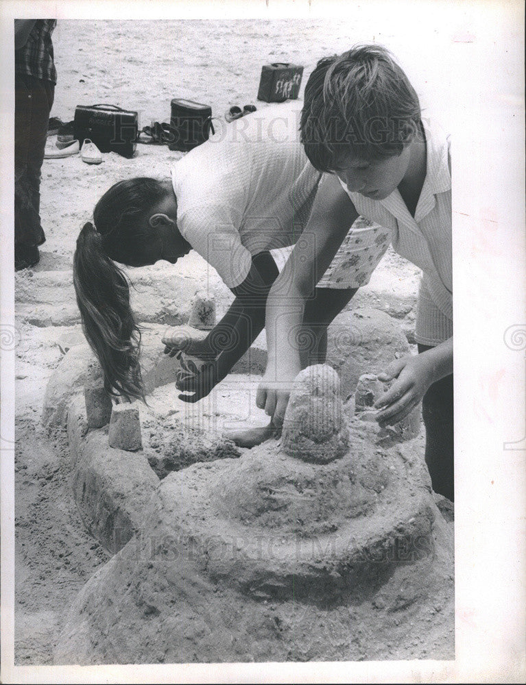 1968 Press Photo Sand sculpture in St Petersburg Fla - Historic Images