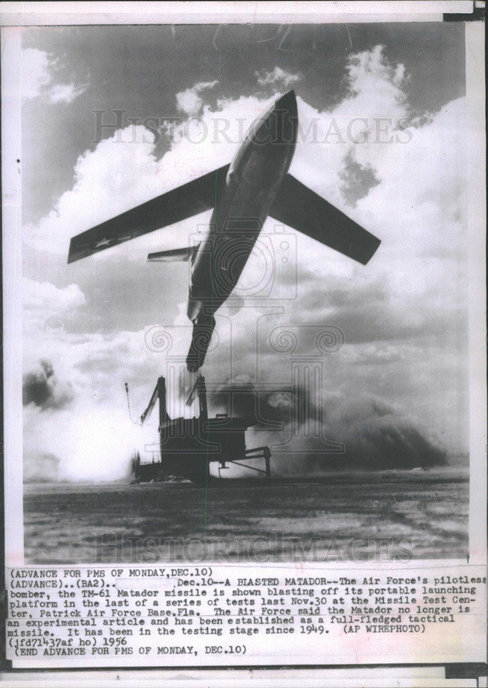 1956 Press Photo tm-61 missile - Historic Images