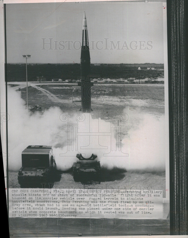 1963 Press Photo Missile Blasts Off - Historic Images