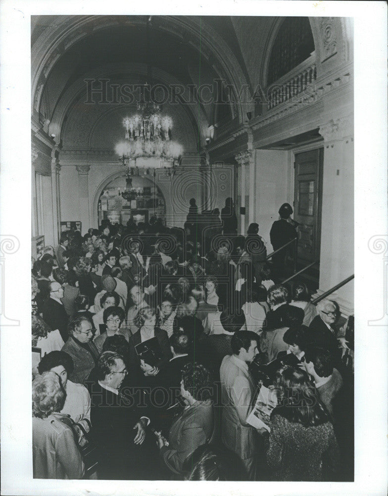 1987 Press Photo Newly Renovated Lobby At Carnegie Hall From Mr And Mrs Lester - Historic Images