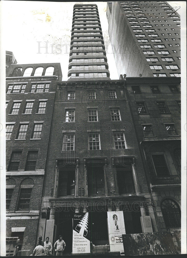 1982 Press Photo Viscaya Manhattan Condominium Sliver Skyscraper Townhomes - Historic Images