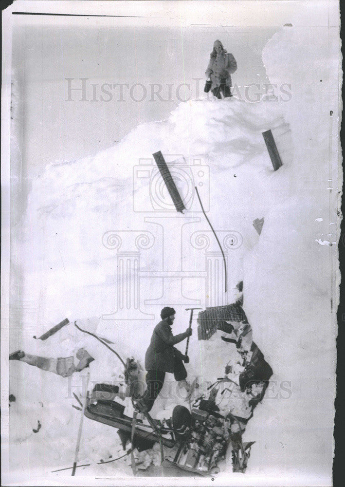 1958 Press Photo Little America, Antarctica, Operation Deepfreeze Polemen - Historic Images