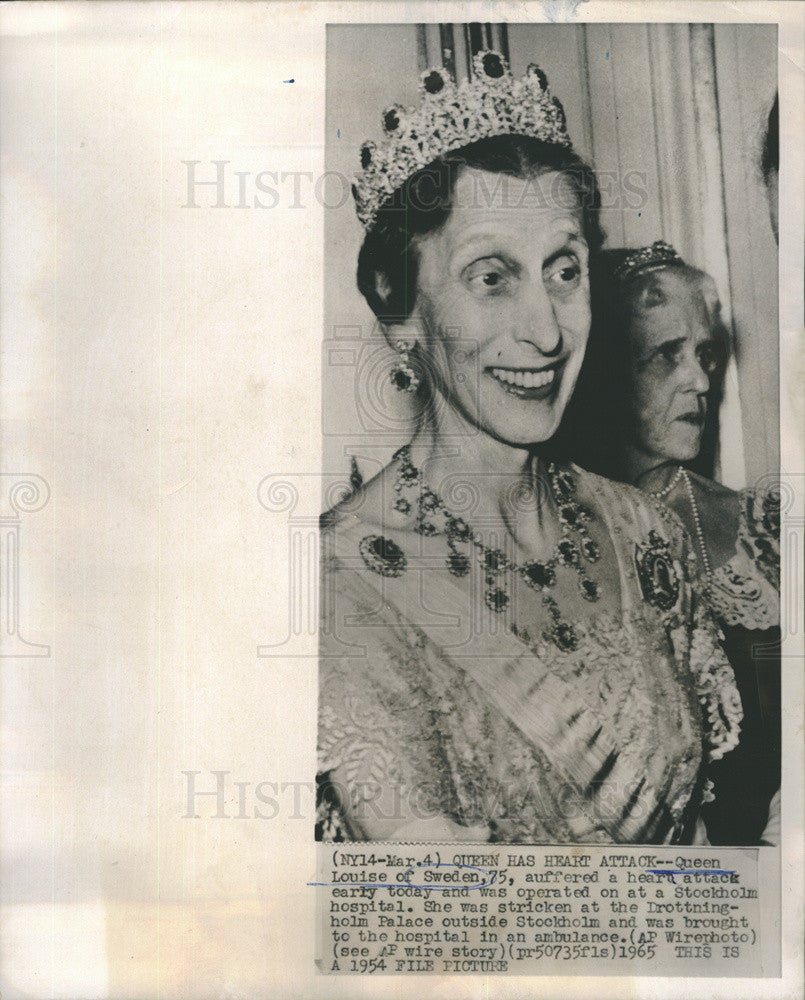 1965 Press Photo Queen Louise of Sweden - Historic Images