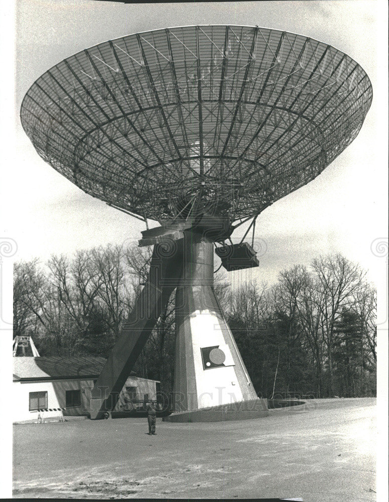 1987 Press Photo Project Sentinel, Harvard University Radio Telescope - Historic Images