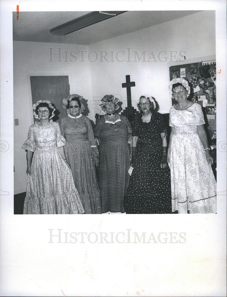 1976 Press Photo of church ladies celebrating Bicentennial in Florida - Historic Images