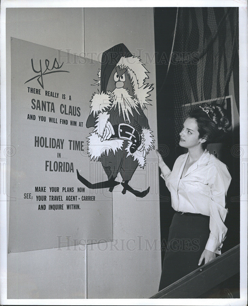 1965 Press Photo Santa claus Florida Holiday - Historic Images