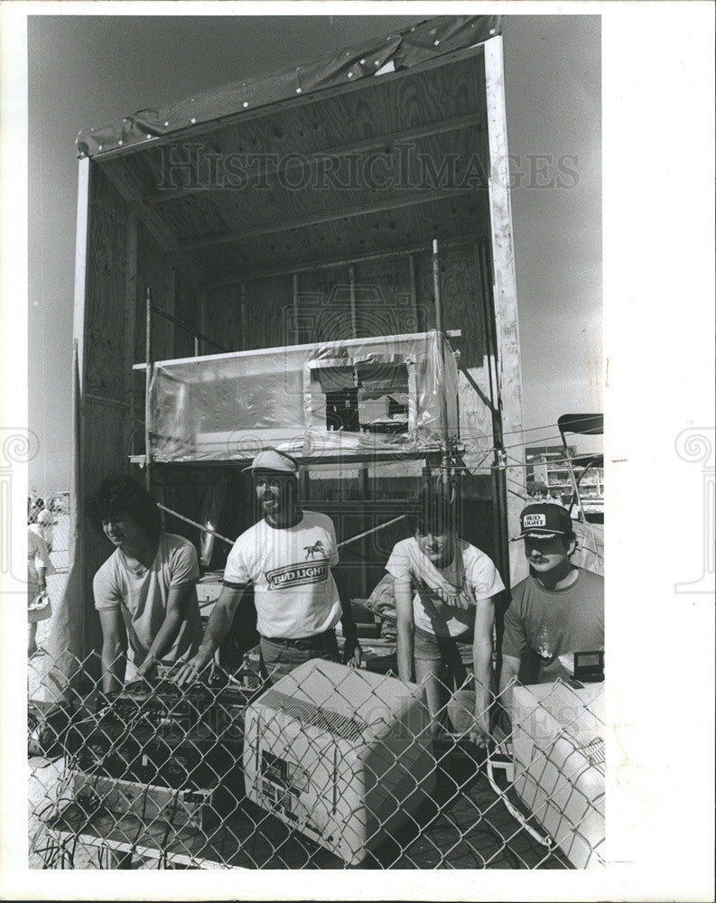 1986 Press Photo G. D&#39;rubio, T. Harman, R. Calay, and Les Nance - Historic Images