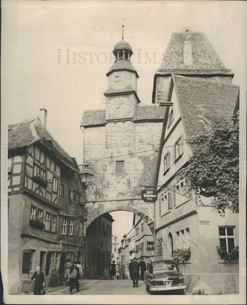 Press Photo Rothenburg medieval city Germany - Historic Images