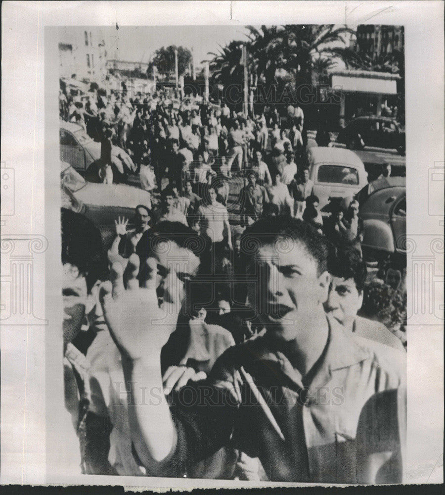 1962 Press Photo Moslem Demonstration Algeria - Historic Images