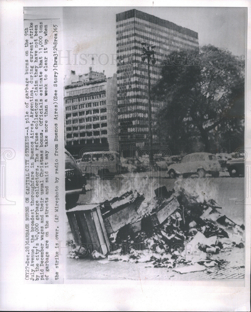 1965 Press Photo Argentine Labor Strikes - Historic Images