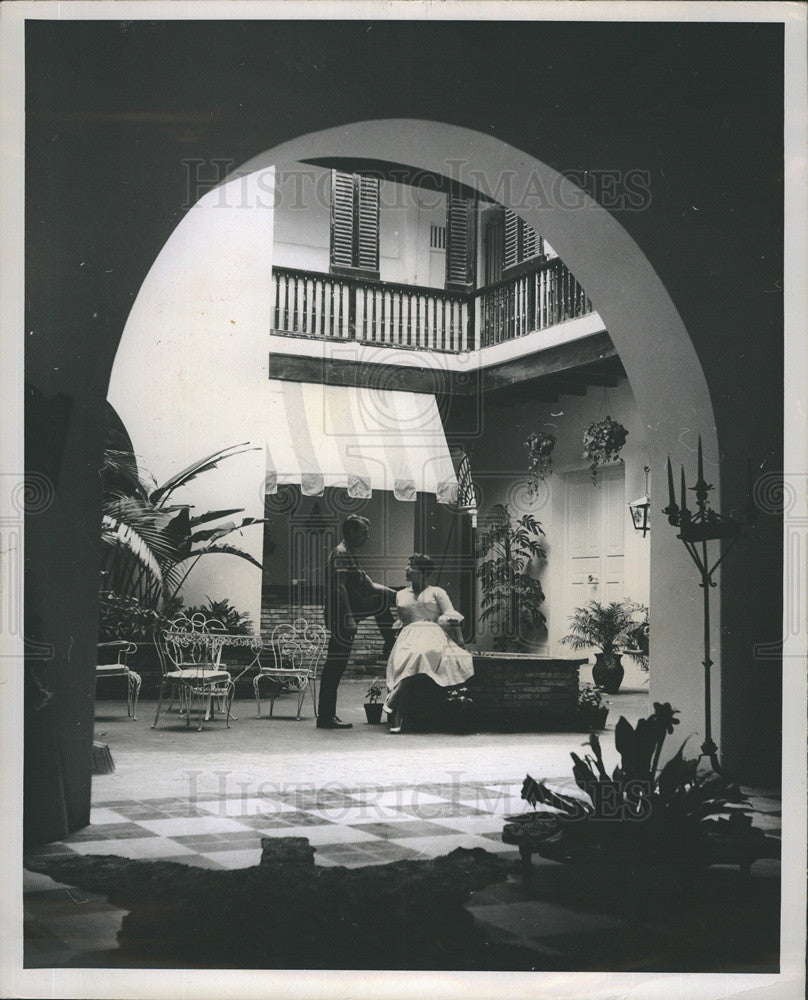 Press Photo Old San Juan Cristo Street Seville - Historic Images