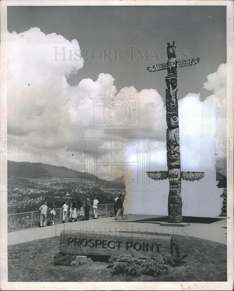 1969 Press Photo Indian Totem Pole British Columbia Stanley Park Vancouver - Historic Images