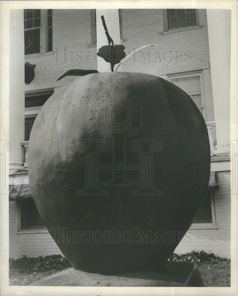 1965 Press Photo Winchester Virginia statue of fruit - Historic Images