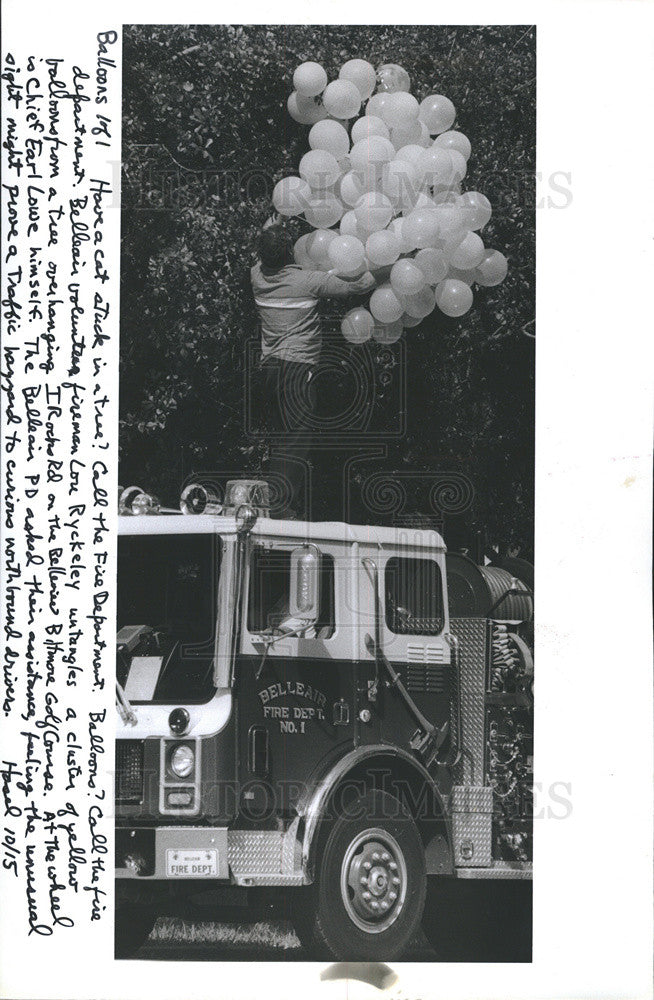 1985 Press Photo Belleair Fire Department Indian Rocks Road - Historic Images