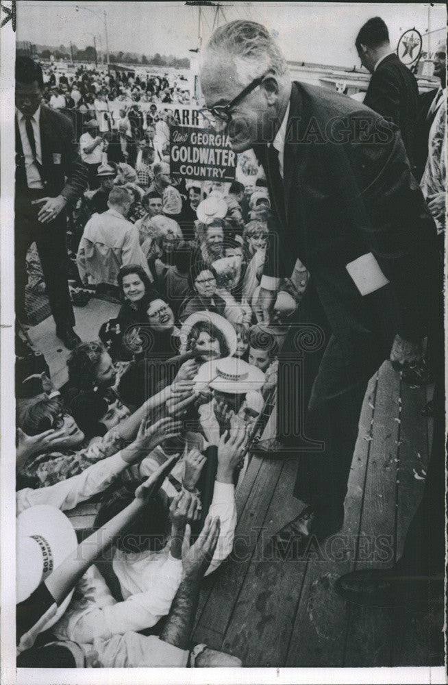 1964 Press Photo Barry Goldwater Republican Presidential Candidate Evansville - Historic Images