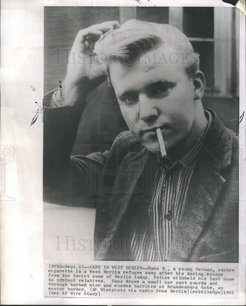 1961 Press Photo West Berlin Escape - Historic Images