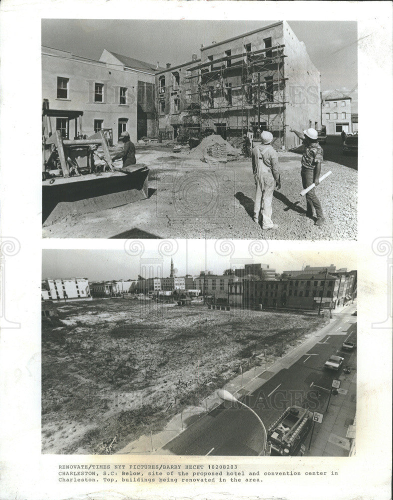 1983 Press Photo Vacant Lot In Charleston, SC Proposed Hotel And Convention Site - Historic Images